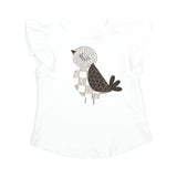 Flutter Sleeves Rhinestone Bird Tee