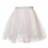 Pink / Lavender Elastic Waist Ombre Tulle Middi Skirt
