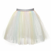 Tropical Elastic Waist Ombre Tulle Middi Skirt - Doe a Dear 