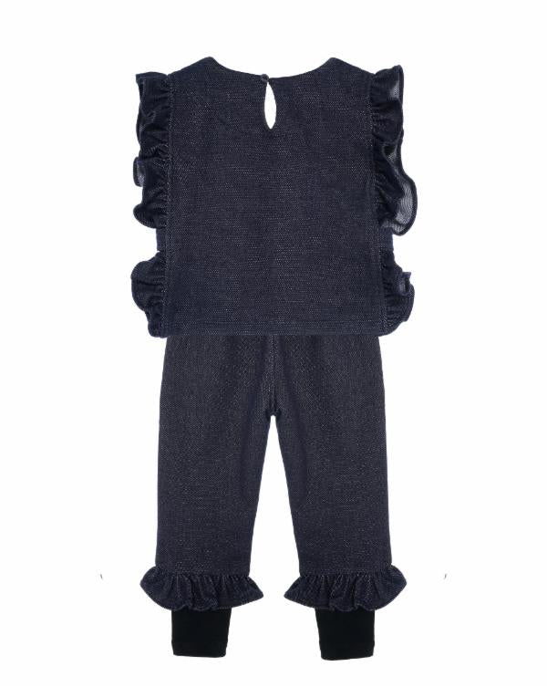 Apron Top & Ruffle Hem Pants Set - doe a dear