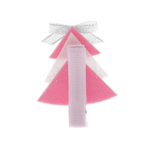 Pink Christmas Tree Hair Clip - doe a dear