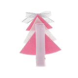 Pink Christmas Tree Hair Clip