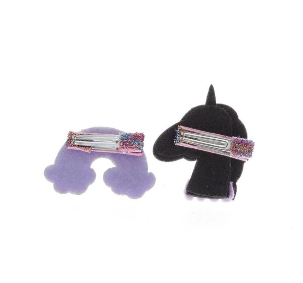 Glitter Unicorn & Rainbow Hair Clip - doe a dear