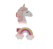Glitter Unicorn & Rainbow Hair Clip - doe a dear
