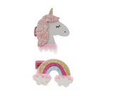 Glitter Unicorn & Rainbow Hair Clip