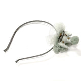 Crown Mesh Pom Pom Headband