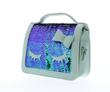Sequined handle purse with eyelashes - Green