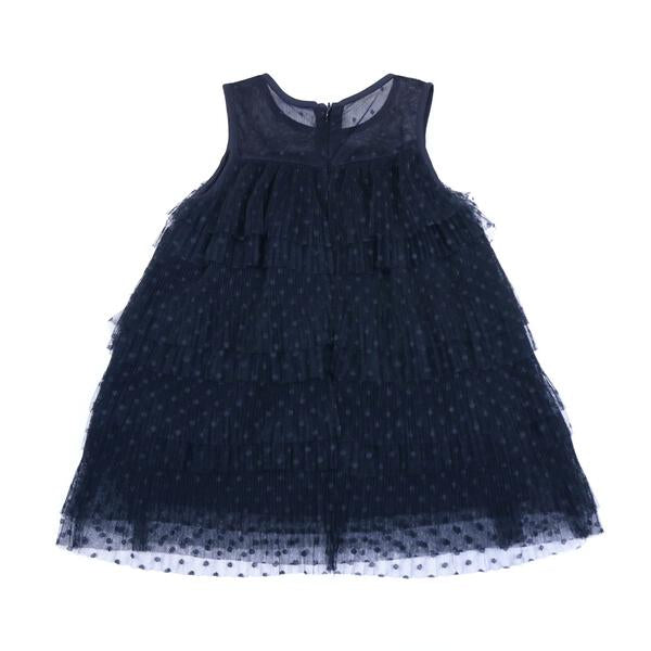 Black S/L Dotted Tier Dress - doe a dear