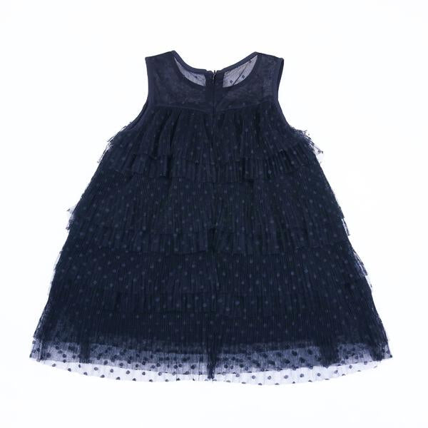 Black S/L Dotted Tier Dress - doe a dear