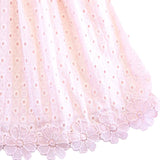 Floral Eyelet Fabric Dress - Pink