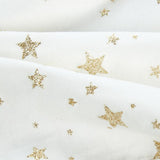 White Glitter Gold Star Tee