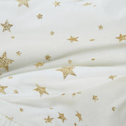 Glitter Gold Star Tulle Dress White - doe a dear