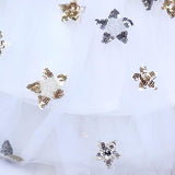 Star Embroidered & Sequined Skirt - White