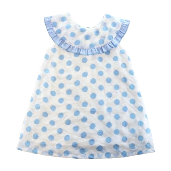 Dotted Sheer Dress - Blue - doe a dear