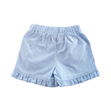 Ruffle Hems Shorts - Blue
