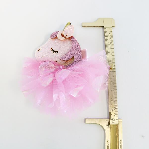 Princess Unicorn Hair Clip - Pink
