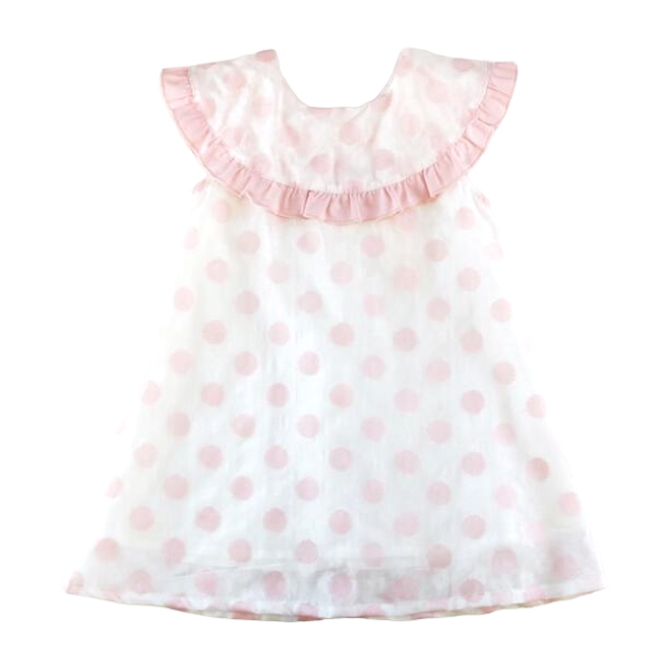 Dotted Sheer Dress - Pink - doe a dear
