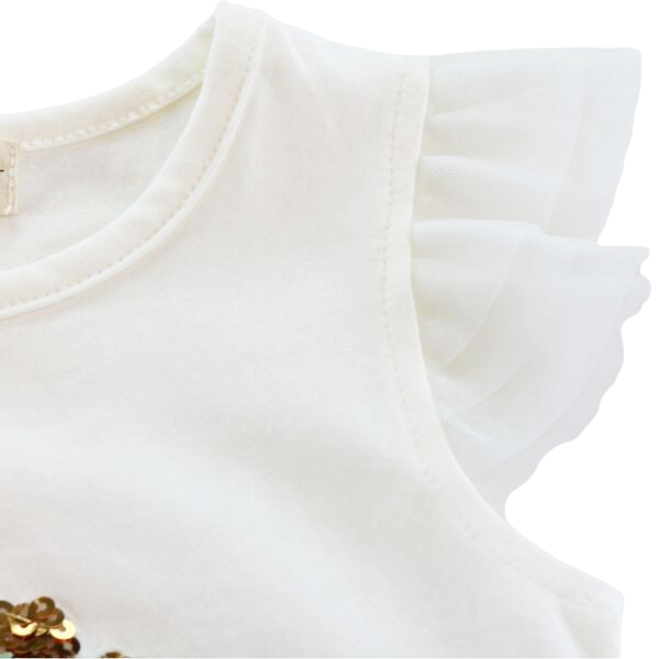 Sequin Rose Tee - doe a dear