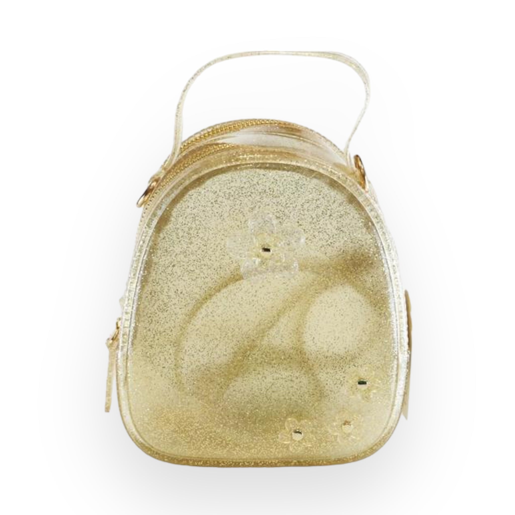 Floral Motifs Jelly Purse - Gold - doe a dear