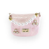 Embellished Patent Quilted Purse