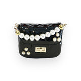 Embellished Patent Quilted Purse