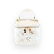Quilted Top-Handle Bag w/ Charms - White - doe a dear