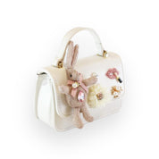 Bunny Applique Purse - Cream - doe a dear