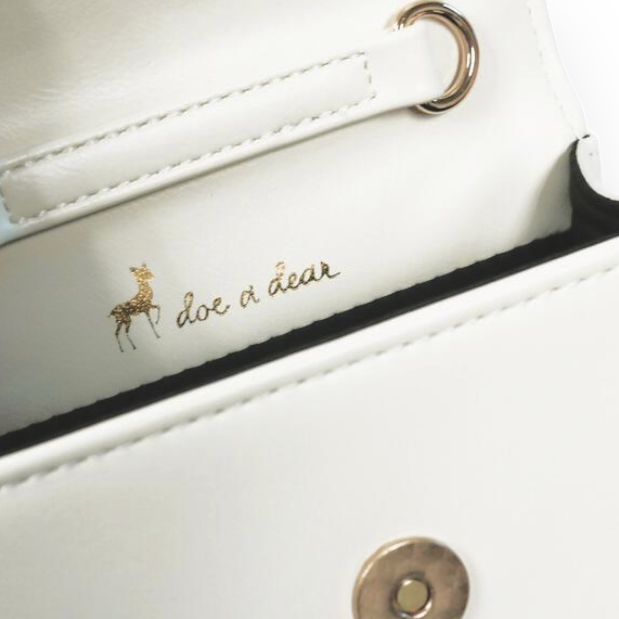 Bunny Applique Purse - Cream - doe a dear
