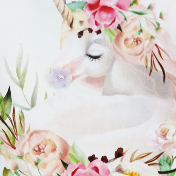 Puff Slv White Unicorn Tee - doe a dear