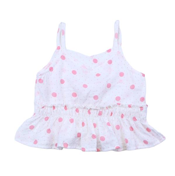 Polka Dots Vest + Culottes Set - Pink - doe a dear