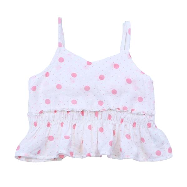 Polka Dots Vest + Culottes Set - Pink - doe a dear