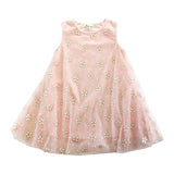 Glitter Floral Mesh Dress Pink