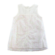 Sequin Floral Mesh Dress White - doe a dear