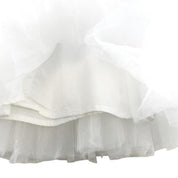 Floral Waist Trim Tulle Dress in White - doe a dear