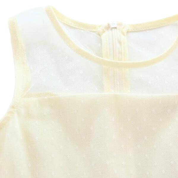 Cream Dot Embroidered Dress