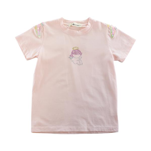 Pink Sequin Angel Wings Tee