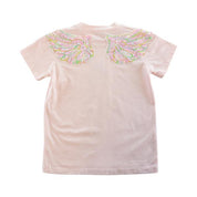 Pink Sequin Angel Wings Tee - doe a dear