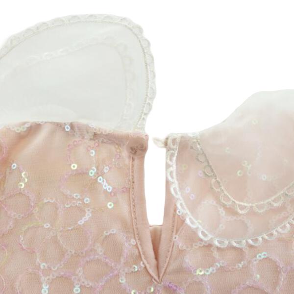 Pink Sequin Floral Mesh Layer Top - doe a dear