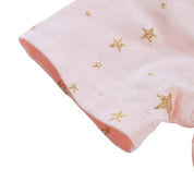 Pink Glitter Gold Star Tee - doe a dear