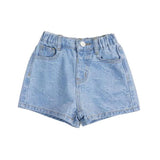 Heart Pattern Denim Shorts