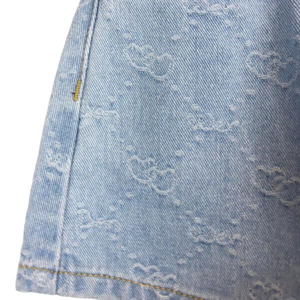 Heart Pattern Denim Shorts - doe a dear