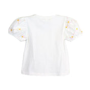 White Sequin Floral Top - doe a dear