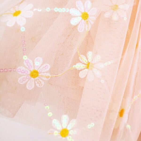 Pink Sequin Floral Mesh Tutu - doe a dear