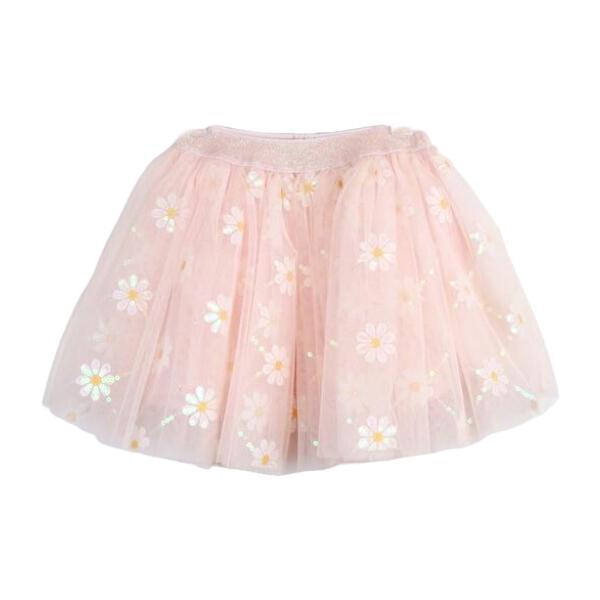 Pink Sequin Floral Mesh Tutu - doe a dear