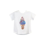 White Sequin Ice-Cream Cone Tee - doe a dear