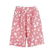 Floral Plaid Wide Pants Red - doe a dear