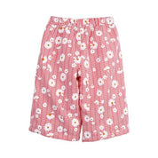 Floral Plaid Wide Pants Red - doe a dear