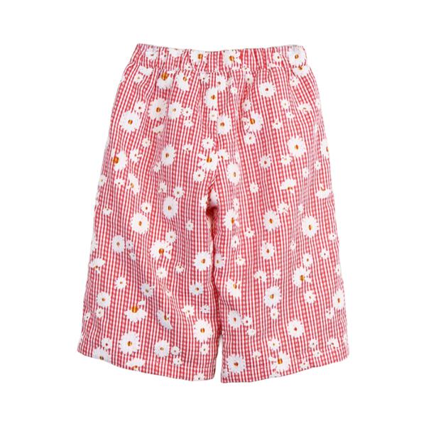 Floral Plaid Wide Pants Red - doe a dear