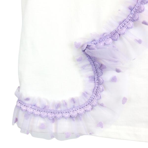 Velvet Heart Mesh Purple Trim Tee - doe a dear