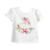 Puff Slv White Unicorn Tee - doe a dear